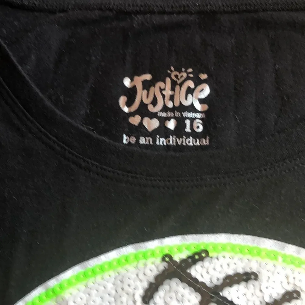 Justice girls size